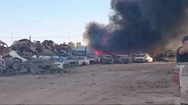 Otro incendio en la playa de secuestros de San Martín, a tan solo dos semanas de un hecho similar Otro incendio en la playa de secuestros de San Martín, a tan solo dos semanas de un hecho similar