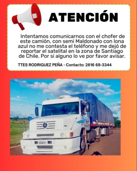 Buscan a un camionero de Mendoza que viajó a Chile y desapareció  