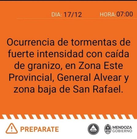 Mendoza se prepara para fuertes tormentas: Alerta naranja y amarilla